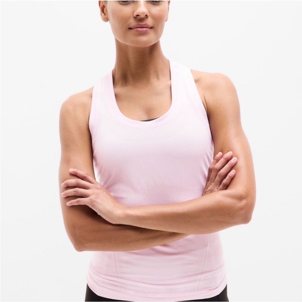 Athleta Momentum Seamless Tank S Small Soft Pink EUC